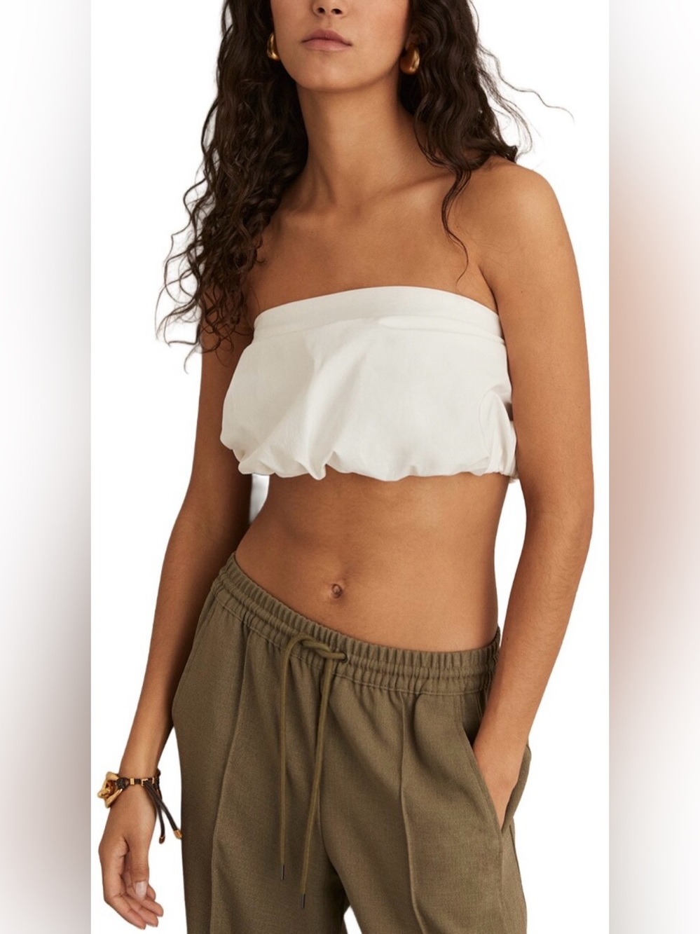 Reiss Safiyya Cropped Top